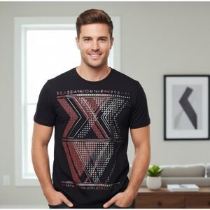 Sean John T shirt Vintage Y2K 1998 Mens Graphic Streetwear Black Size 4XB